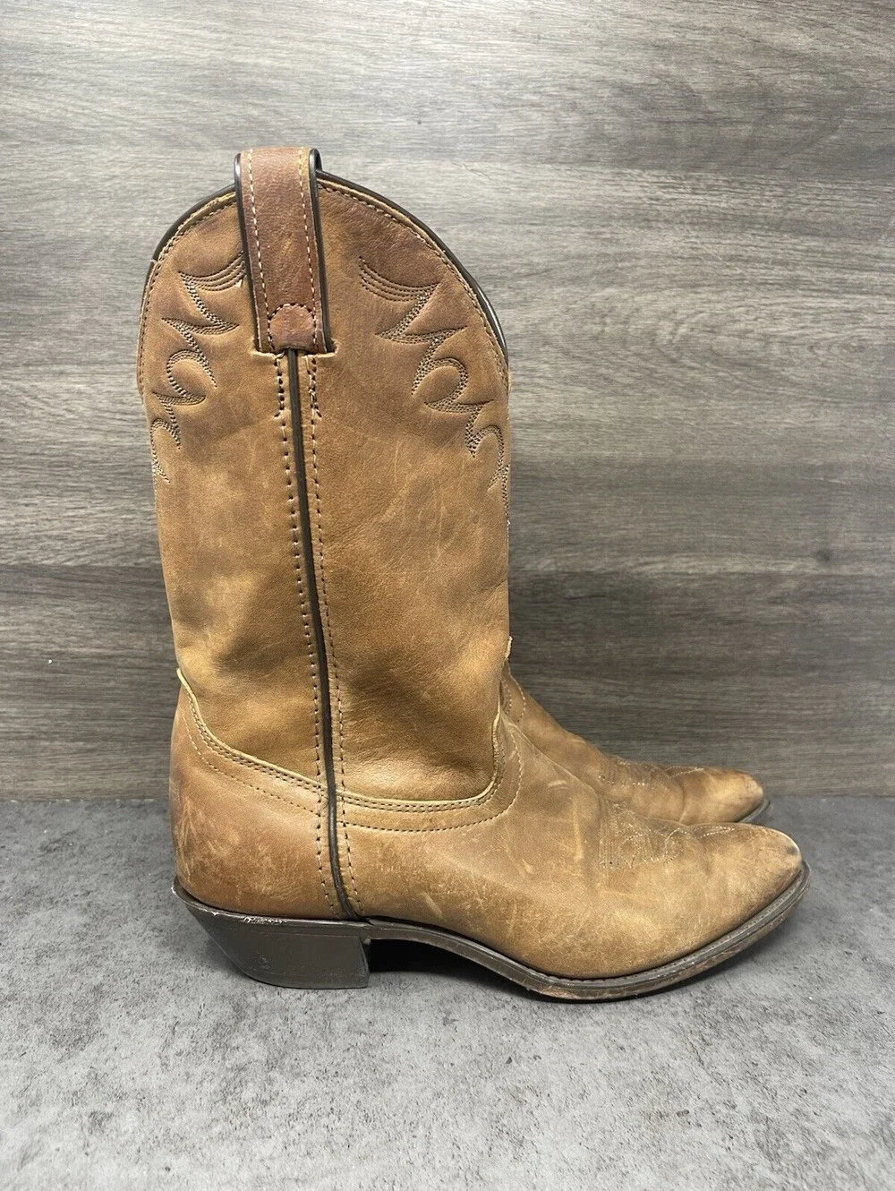 Laredo Cowboy Boots Womens Size 8 Brown Leather Western